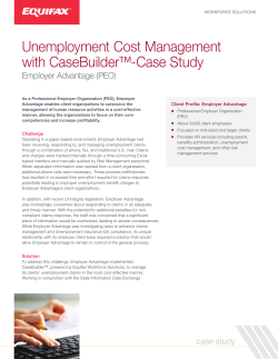 Unemployment Cost Management with CaseBuilder&trade;