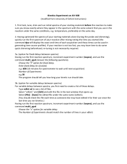 Kinetics Experiment on AV-500