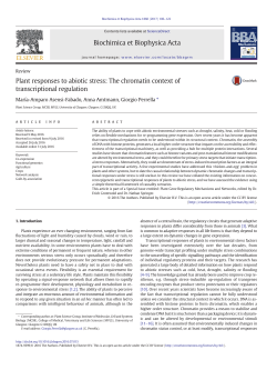 Plant responses to abiotic stress