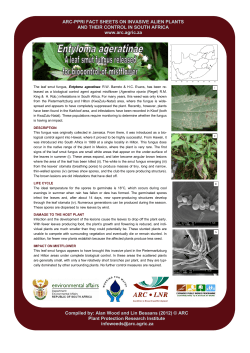 ARC-PPRI FACT SHEETS ON INVASIVE ALIEN PLANTS AND