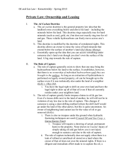 Oil and Gas Outline &ndash; Komatireddy &ndash; Spring 2013