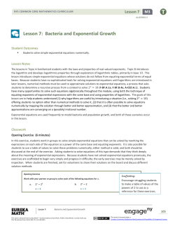 Algebra II Module 3, Topic B, Lesson 7: Teacher Version