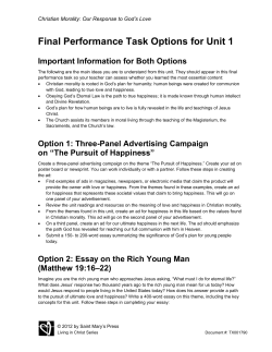 Option 2: Essay on the Rich Young Man
