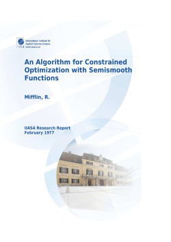 An Algorithm for Constrained Optimization with