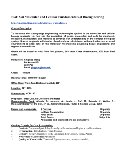 Molecular and Cellular Biology for Engineers