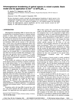 Inhomogeneous broadening of optical spectra in mixed crystals