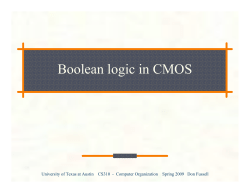 Boolean logic in CMOS
