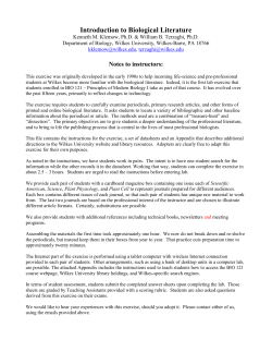 Introduction to Biological Literature