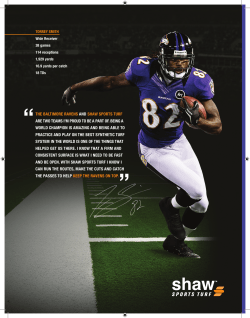 the baltimore ravens and shaw sports turf are two teams i`m proud to