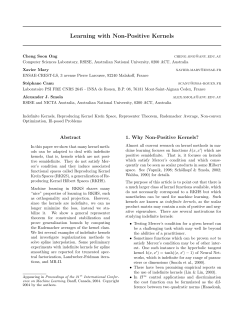 Learning with Non-Positive Kernels