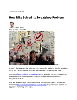 How Nike Solved Its Sweatshop Problem