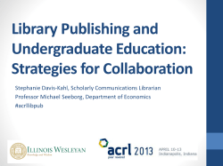 Providing Incentives for Quality Undergraduate Research