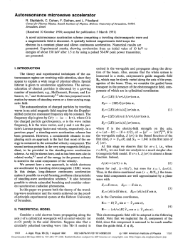 Autoresonance microwave accelerator