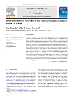 Potential effects of future land-use change on regional carbon stocks