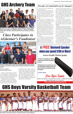 GHS Archery Team GHS Boys Varsity Basketball Team
