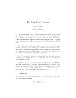 The Point-Plane Problem