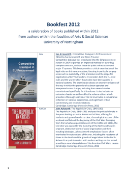 Bookfest 2012 - The University of Nottingham