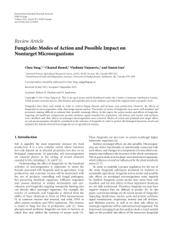 Fungicide: Modes of Action and Possible Impact on Nontarget