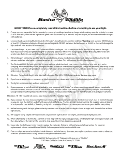 Kill Light&reg; Battery Charging Instructions