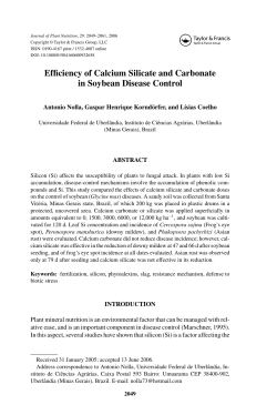 Efficiency of Calcium Silicate and Carbonate in Soybean Disease