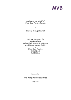 Application on behalf of Ifield Barn Theatre Society to Crawley