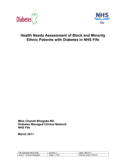 Health Needs Assessment of Black and Minority Ethnic Patients with