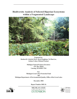 Biodiversity Analysis of Selected Riparian Ecosystems within a