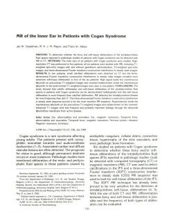 MR of the Inner Ear in Patients with Cogan Syndrome