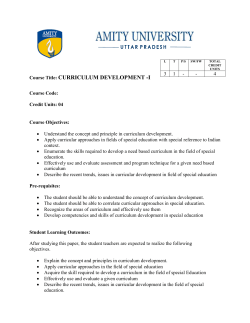 curriculum development