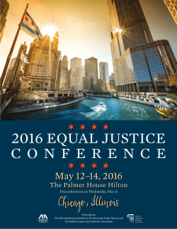 2016 EQUAL JUSTICE CONFERENCE