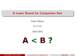 A Lower Bound for Comparison Sort