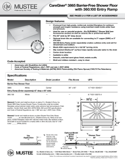 CareGiver&reg; 3865 Barrier-Free Shower Floor with 360.100 Entry Ramp