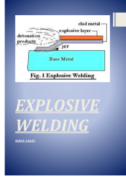 EXPLOSIVE WELDING
