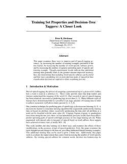 Training Set Properties and Decision-Tree Taggers