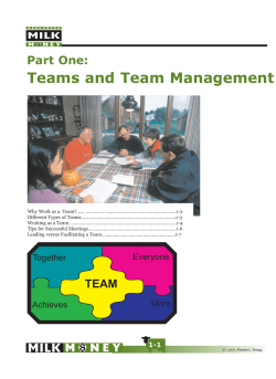 Teams and Team Management