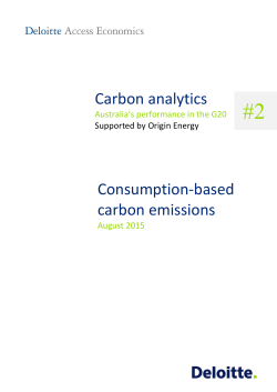 Carbon analytics Consumption-based carbon emissions