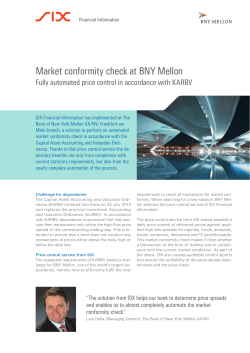 Market conformity check at BNY Mellon