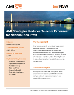 AMI Strategies Reduces Telecom Expenses for National Non