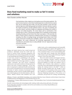 Does food marketing need to make us fat? A