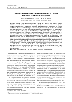 A Preliminary Study on the Origin and Evolution of Chalcone Synthase