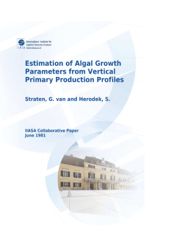 Estimation of Algal Growth Parameters from Vertical