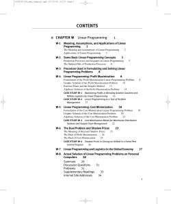 Linear Programming Chapter