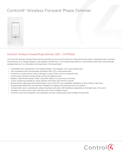 Control4&reg; Wireless Forward Phase Dimmer