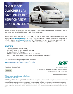 Nissan LEAF Customer Rebate