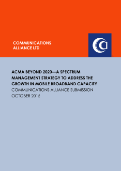 communications alliance ltd acma beyond 2020&mdash;a spectrum