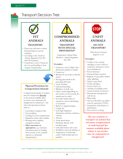 Transport Decision Tree - National Farm Animal Care Council