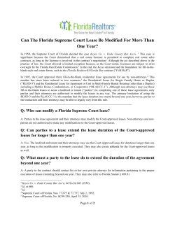 Supreme Court Lease contract question 1 year