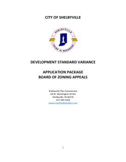 city of shelbyville development standard variance application