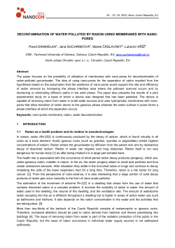 DECONTAMINATION OF WATER POLLUTED BY