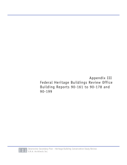 Appendix III Federal Heritage Buildings Review Office Building